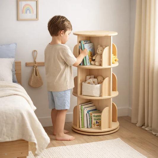 Bibliothèque tournante enfant : quel âge et quelle chambre ?