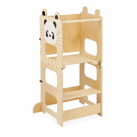 Tour d'apprentissage Montessori 3 en 1 - Panda ou singe