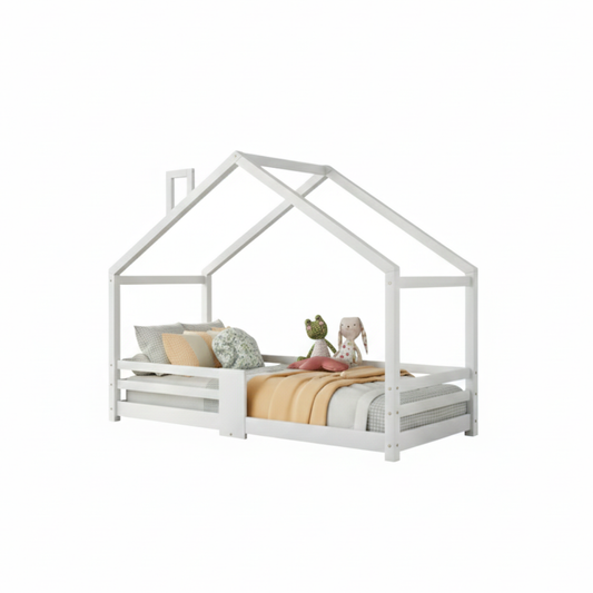Lit cabane 90x200 - Blanc