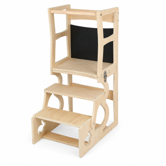 Tour d'observation Montessori 3 en 1 - Bois naturel