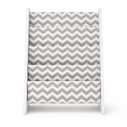 Vue de face de la bibliothèque souple Venise avec 4 niveaux de rangement