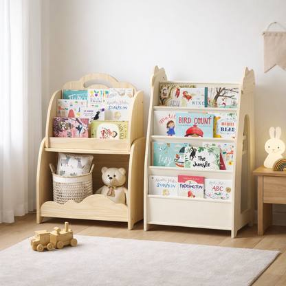 Rangement livres et jouets modulaire Vienne dans une chambre d'enfant