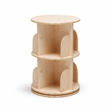Bibliothèque Enfant Tournante en Bois Naturel 2 étages - Rangement Montessori