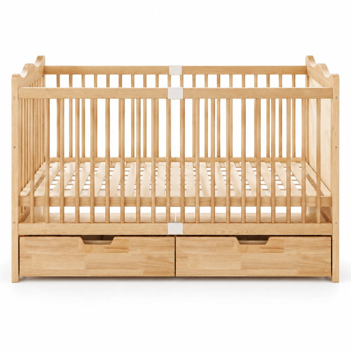 Lit bébé en bois à tiroirs - réglable