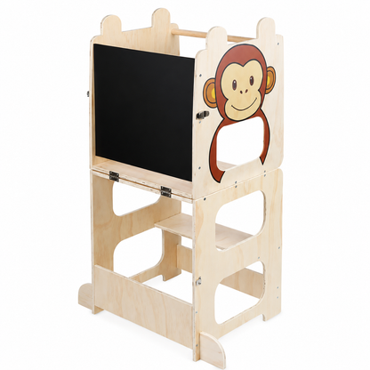 Tour d'apprentissage Montessori 3 en 1 - Panda ou singe