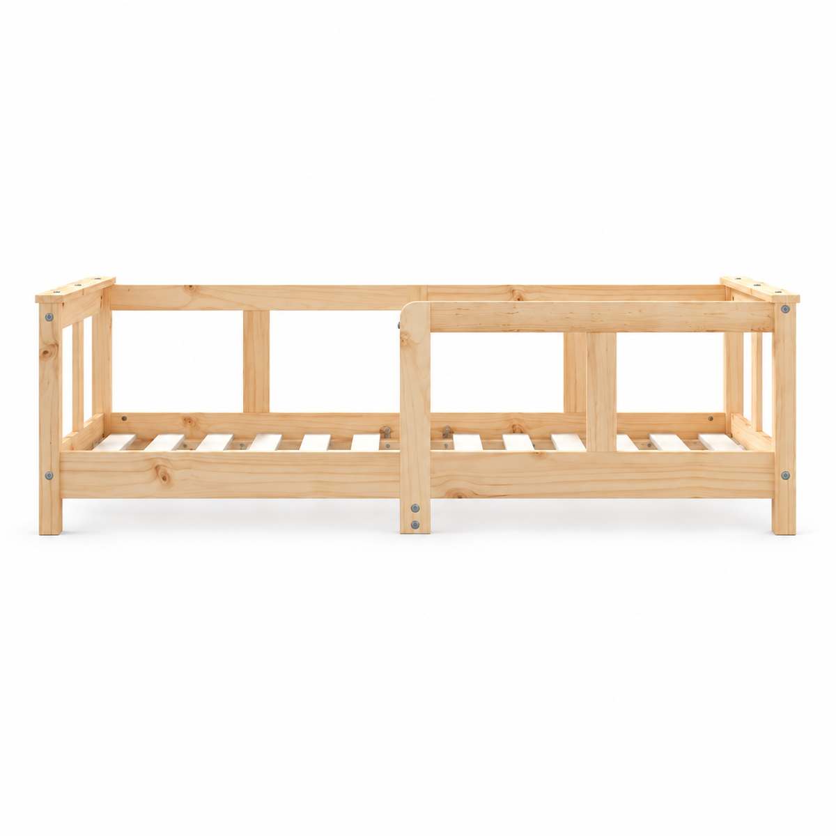 Lit enfant 70x140 en pin massif – Tilleul, bas à tête et pied de lit