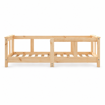 Lit enfant 70x140 en pin massif – Tilleul, bas à tête et pied de lit