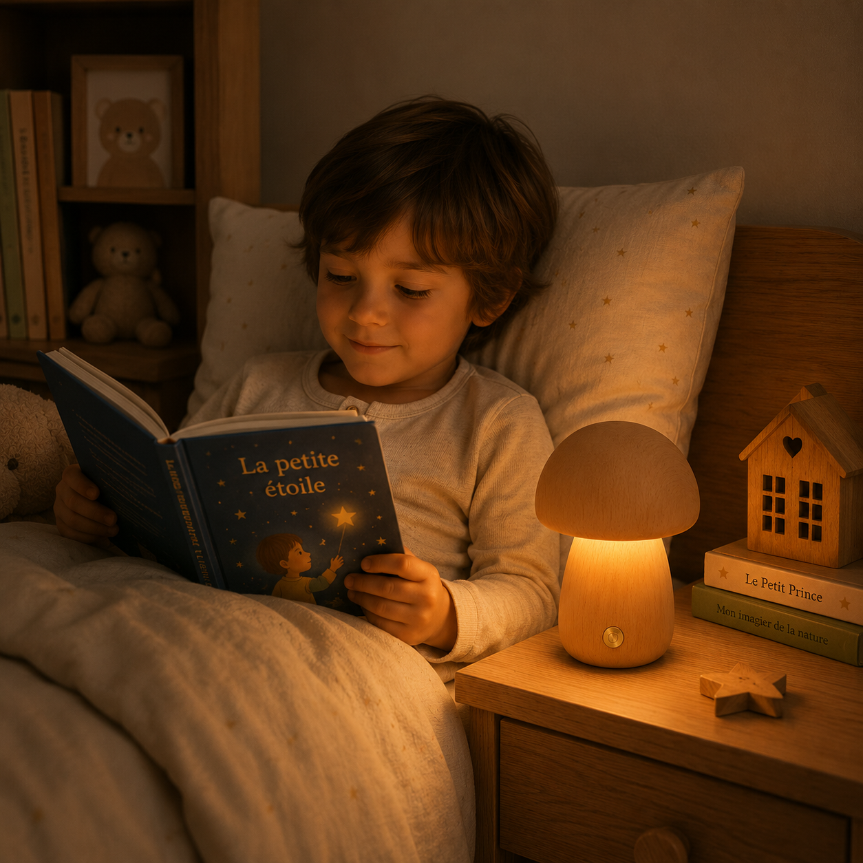 Veilleuse enfant en bois