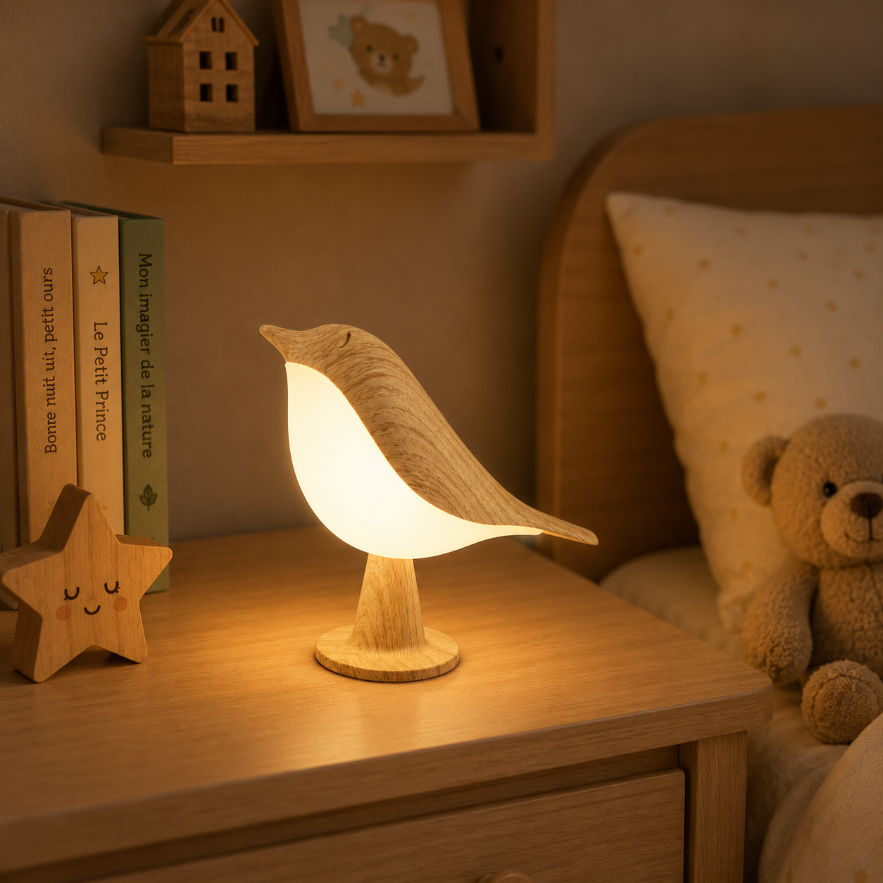 Veilleuse enfant en bois