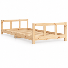Lit enfant 90x190 en pin massif – Tilleul, bas à tête et pied de lit