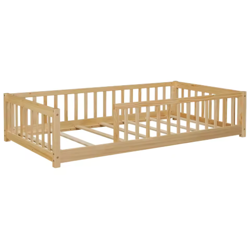 Lit Montessori au sol 100×200 – Naturel