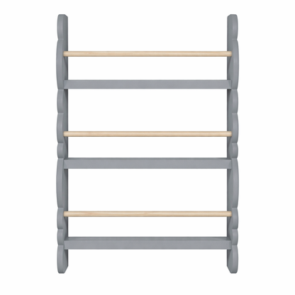 Bibliothèque murale enfant Laponie grise au design scandinave épuré