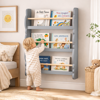 Détail de la structure grise et des rebords surélevés anti-chute du modèle Laponie