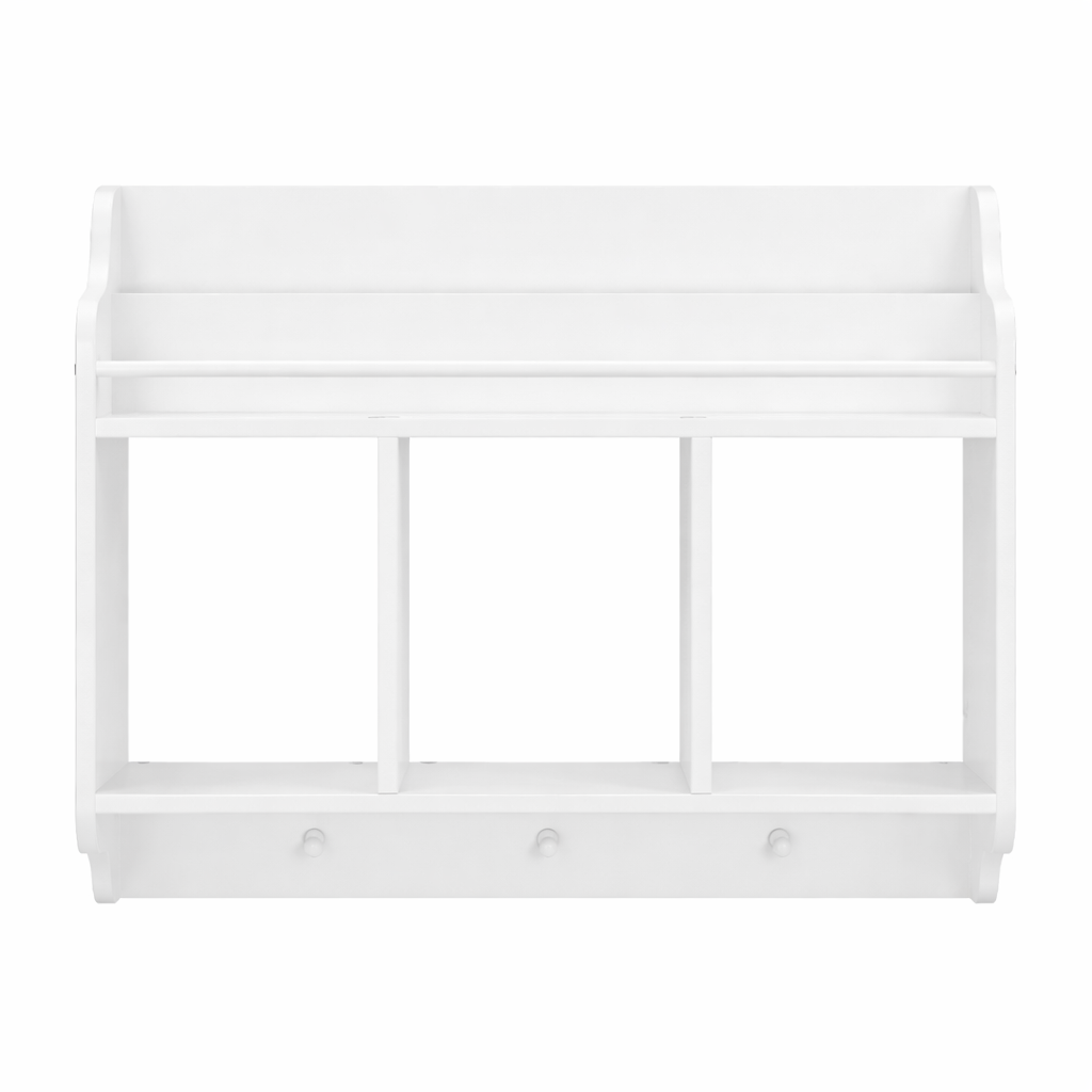 Vue de face de l'étagère compacte Oxford avec ses boutons de suspension intégrés