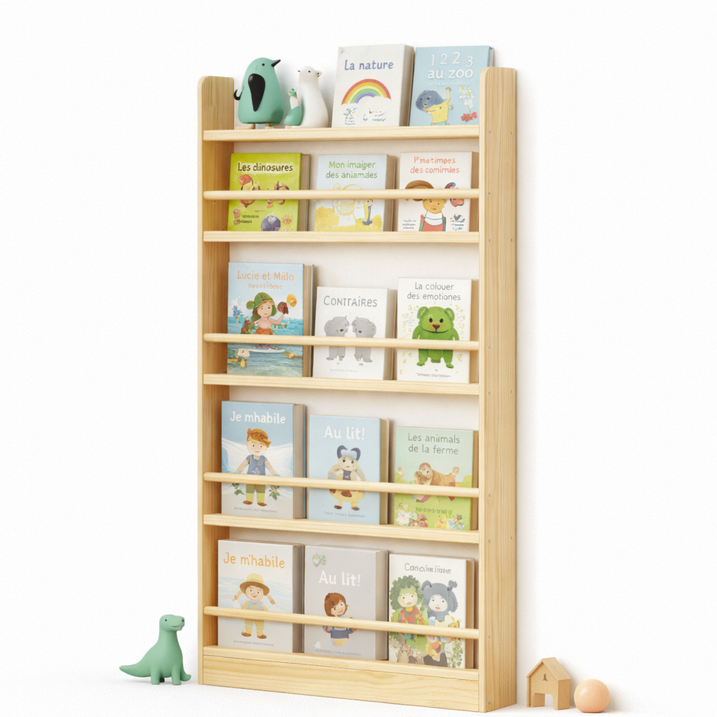 Etagère murale bois Oslo hauteur 143 cm idéale pour tous les livres de vos enfants