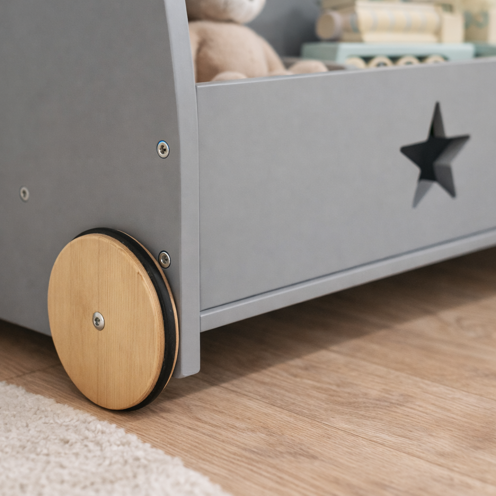 Détail de la roue en caoutchouc et de la découpe étoile de la bibliothèque Hambourg