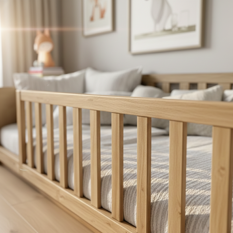 Lit Montessori au sol 100×200 – Naturel