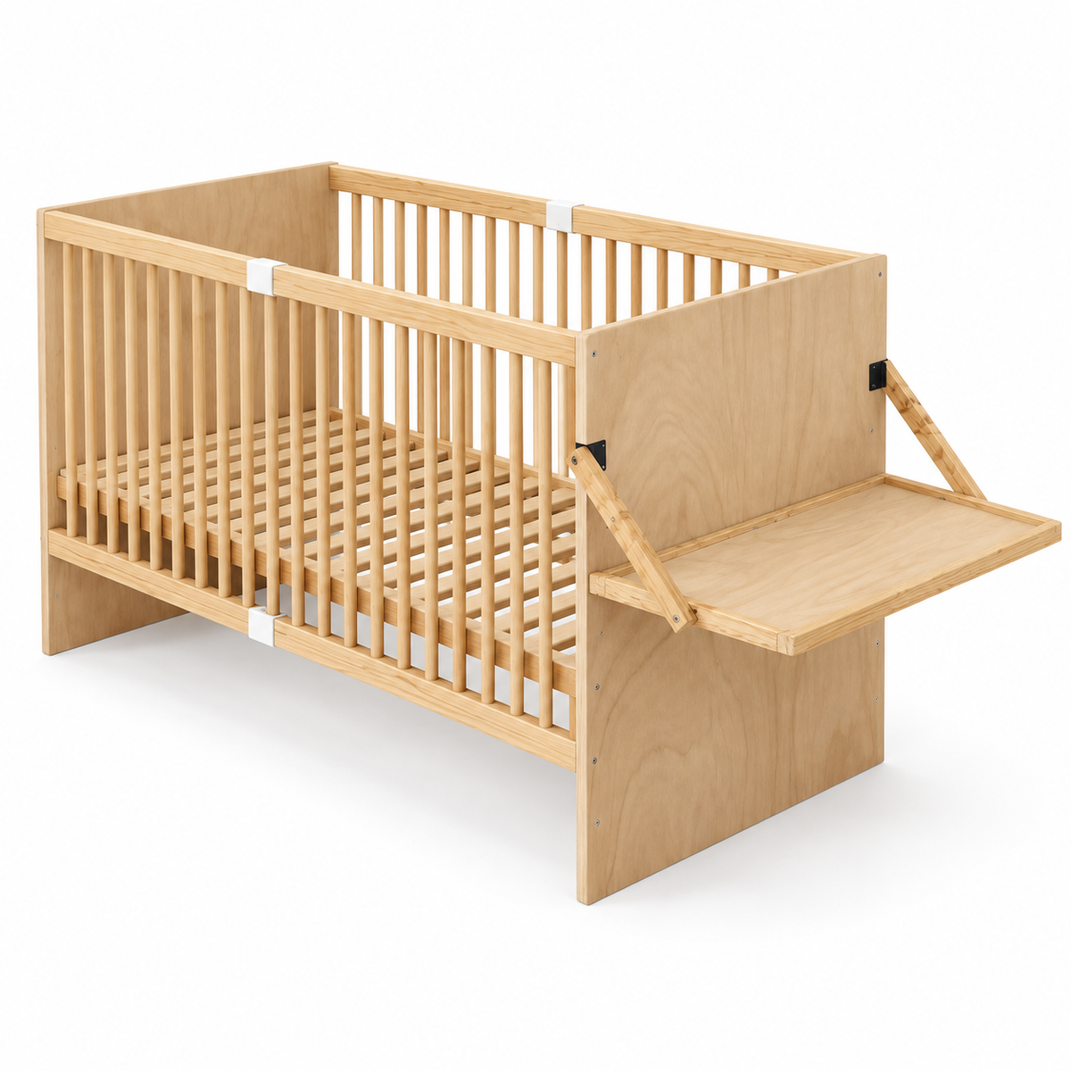 Lit bébé 2 en 1 avec table à langer - réglable