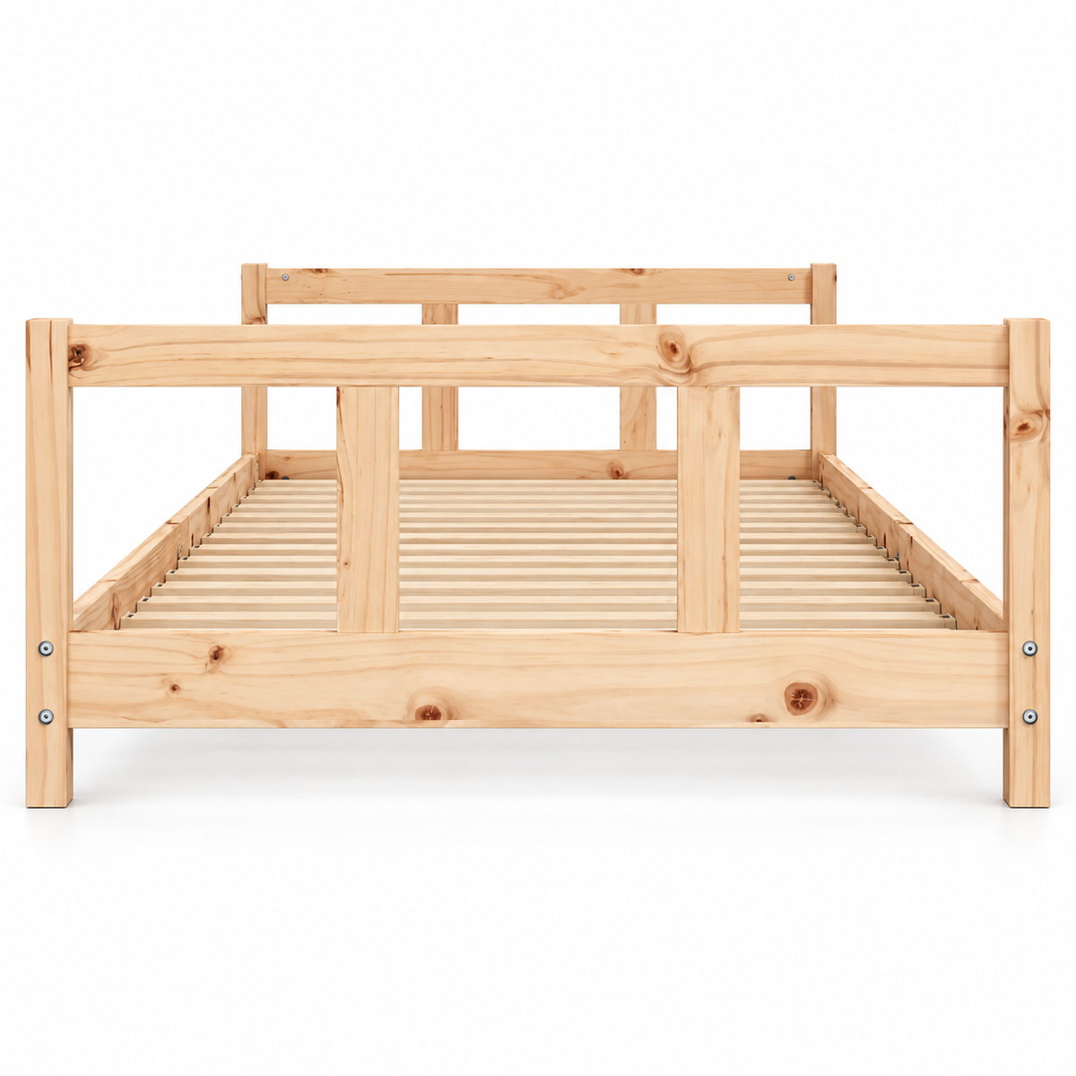 Lit enfant 90x190 en pin massif – Tilleul, bas à tête et pied de lit