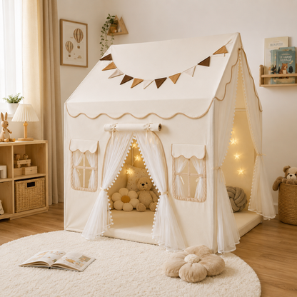 Tente Cabane Enfant - Maison de Jeu avec Guirlande LED