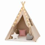 Tipi Enfant - Tente de Jeu avec Tapis et 3 Coussins