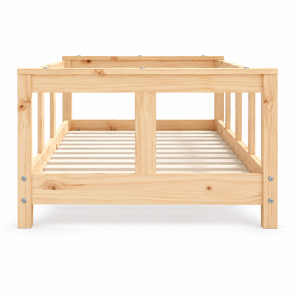 Lit enfant 70x140 en pin massif – Tilleul, bas à tête et pied de lit