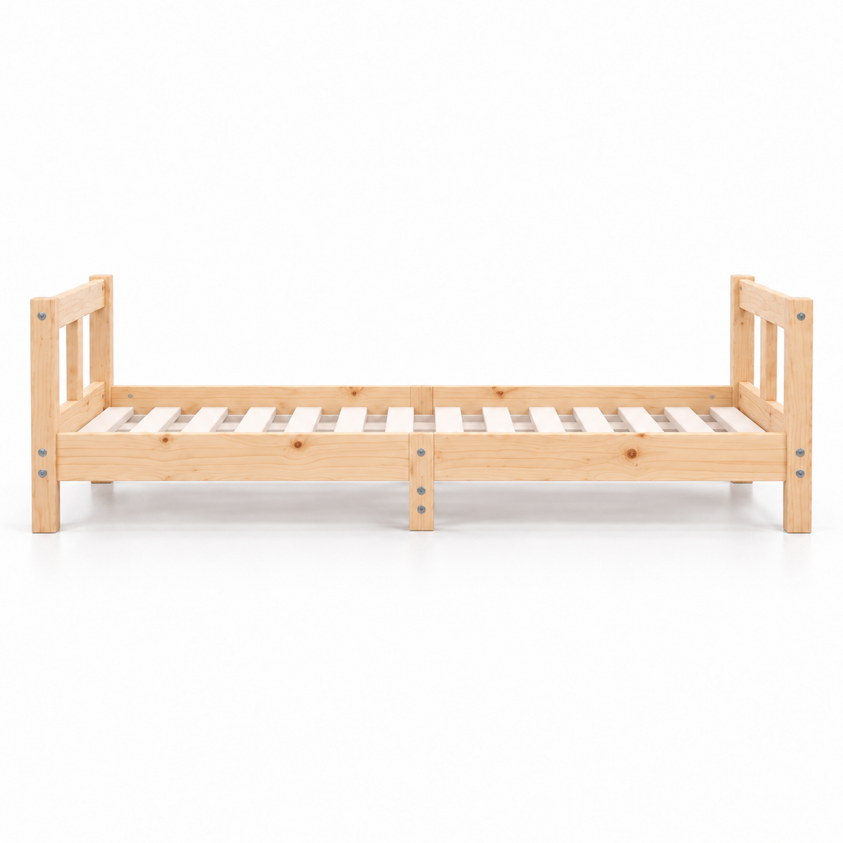 Lit enfant 80x160 en pin massif – Tilleul, bas à tête et pied de lit