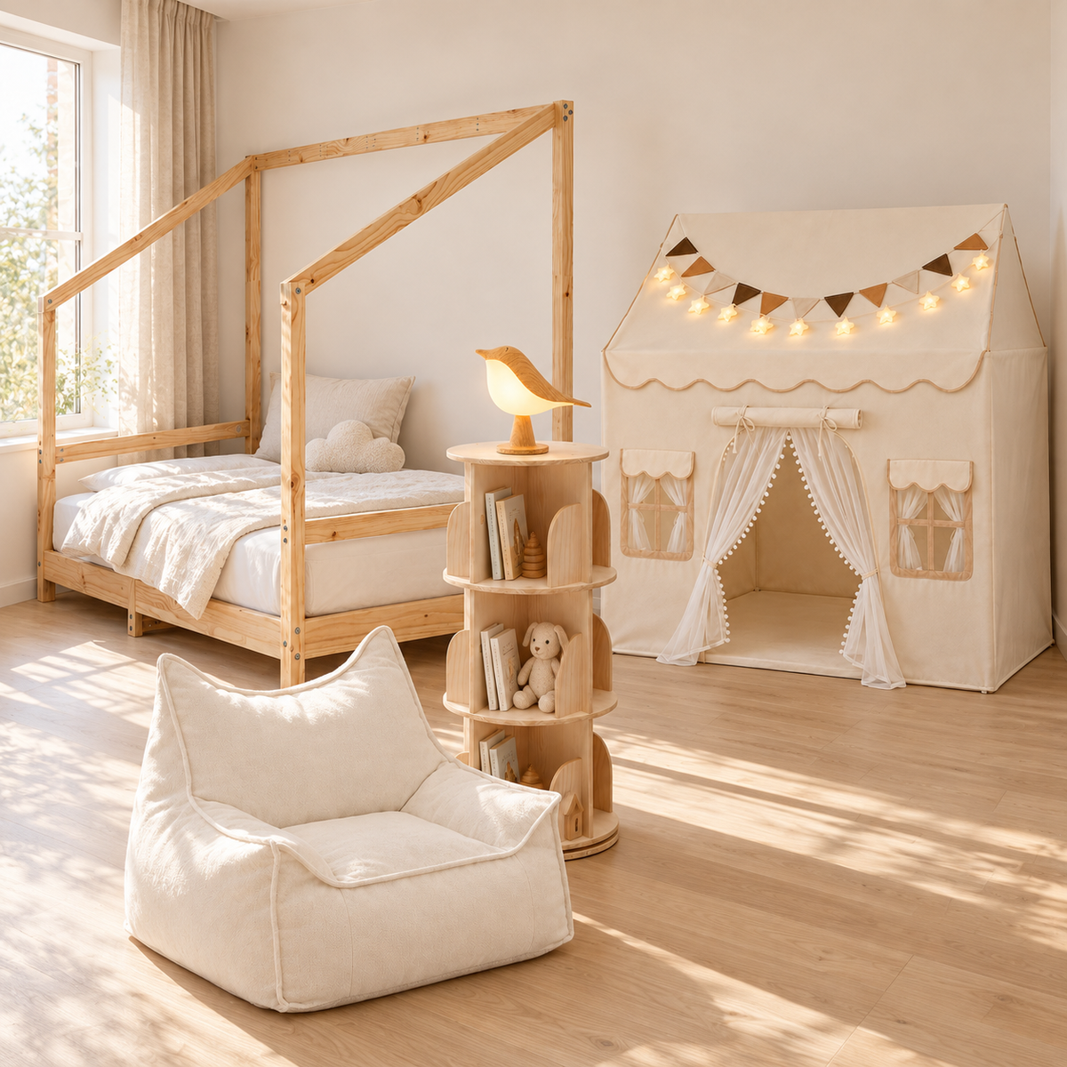 Pack Cabane Enchantée — les six articles réunis dans une chambre