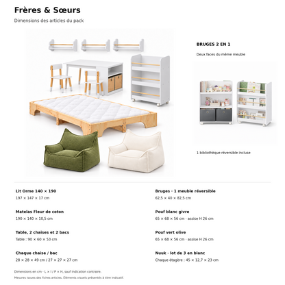 Dimensions vérifiées de tous les articles — freres-soeurs